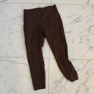 Brown High-Waisted Leggings Lulu Align 25” with pockets